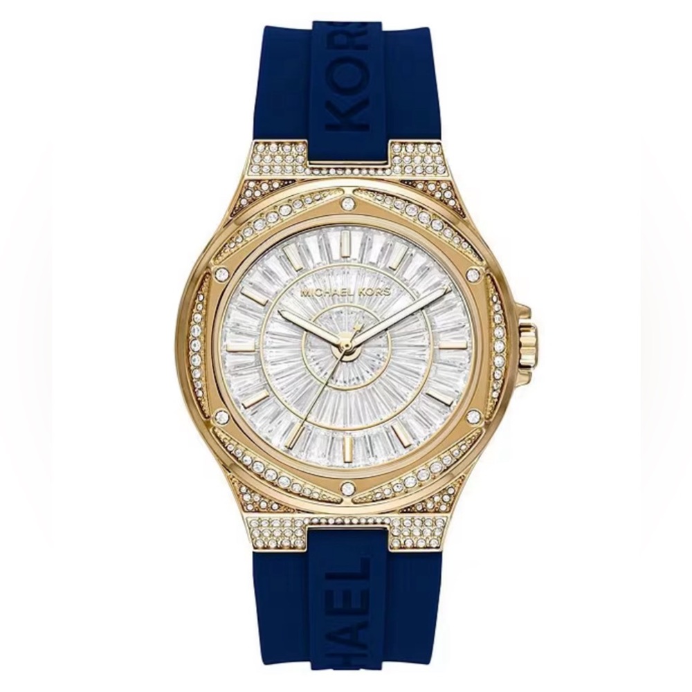 Women's Lennox Three-Hand Navy Silicone Strap Watch, 43mm Navy blue Never used.